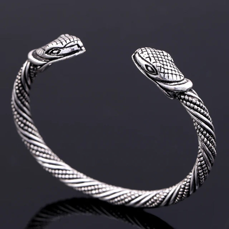 Kaymen Vintage Statement Cuff Bangle Bracelet for Men Women Unisex Jewelry Inlaid Tiger'S-Eye Stone Viking Bangle